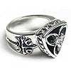 Gothic Star Flower Ring-Made By Order xg / obN WWR-7764 MEN