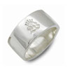 W Logo mark Plate Ring White I[ WWR-2005 WH 09